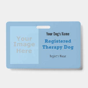Badge Insigne de chien de thérapie enregistré