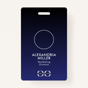 Badge Insigne de code QR minimaliste de l'employé de l'e