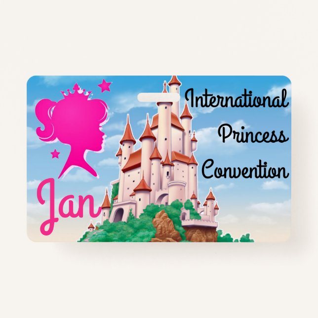 Badge Insigne de la Convention Princess Personnaliser la (Devant)