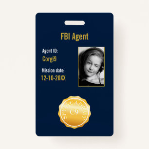 Badge Insigne de l'agent secret du FBI
