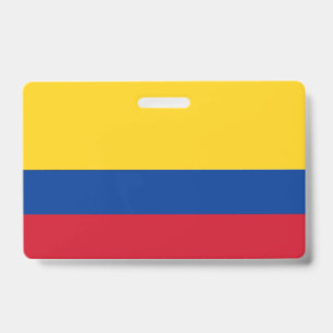 Badge Insigne de nom avec drapeau de la Colombie
