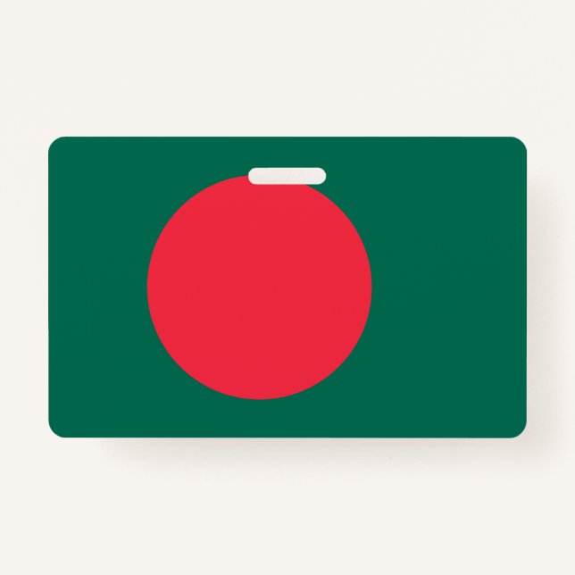Badge Insigne de nom avec drapeau du Bangladesh (Devant)