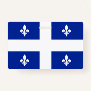 Badge Insigne de nom avec drapeau du Québec