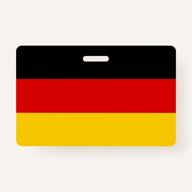 Badge Insigne de nom avec le drapeau de l'Allemagne (Devant)