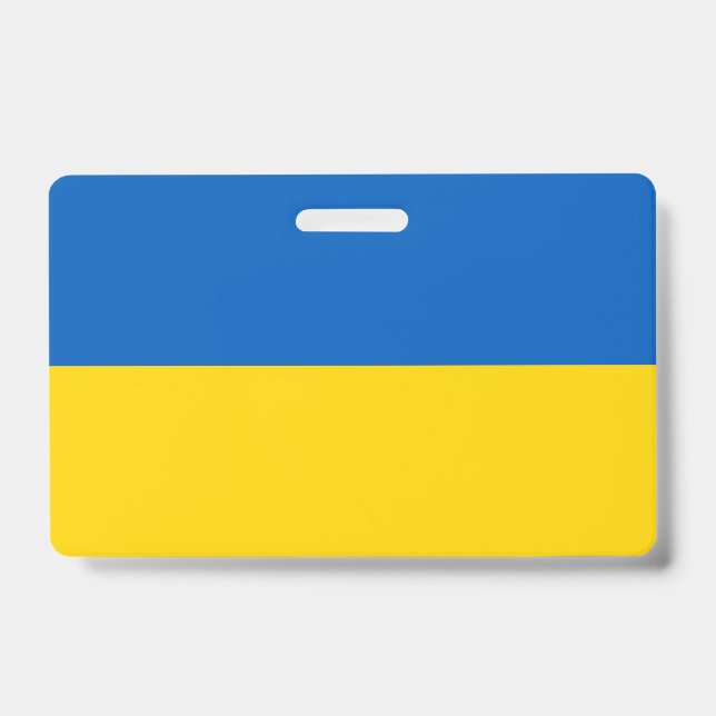 Badge Insigne de nom avec le drapeau de l'Ukraine (Avant)
