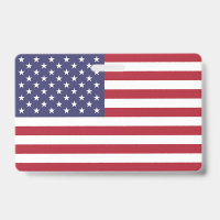 Insigne de nom avec le drapeau des États-Unis d'Am