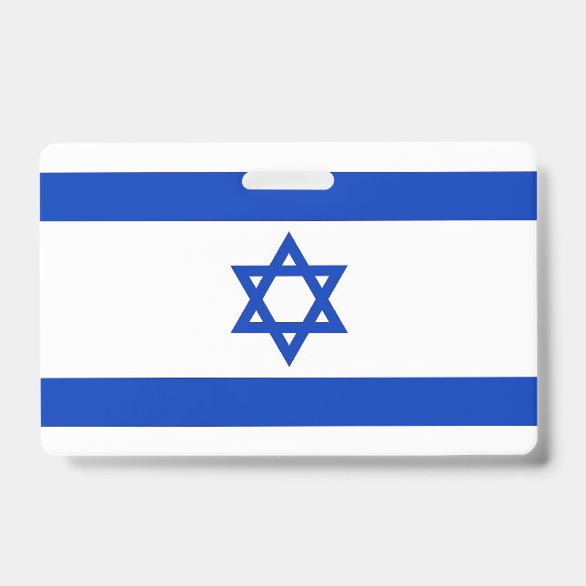 Badge Insigne de nom avec le drapeau d'Israël (Avant)