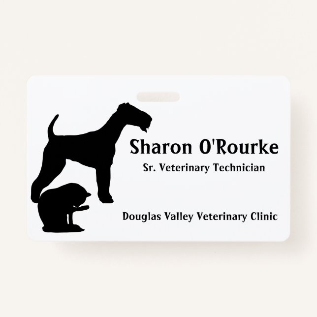 Badge Insigne de nom de chien et de chat (Devant)