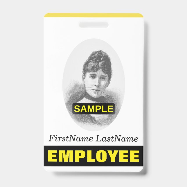 Badge Insigne de portrait simple employé/employé (Front)