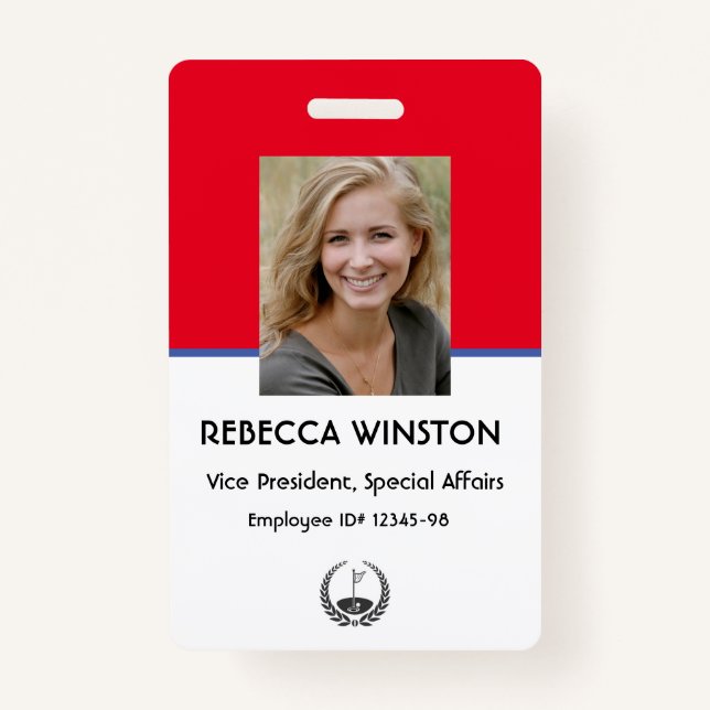 Badge Insigne de sécurité de l'ID photo de l'entreprise (Devant)