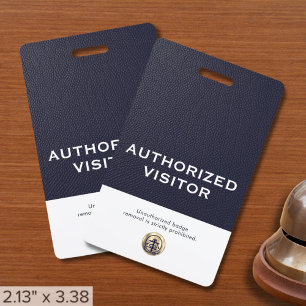 Badge Insigne de visiteur autorisé personnalisable