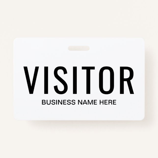 Badge Insigne de visiteur d'affaires (Devant)