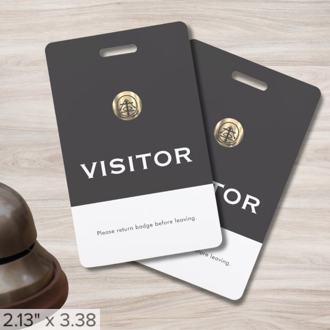 Badge Insigne de visiteur professionnel Gold Seal (Créateur téléchargé)