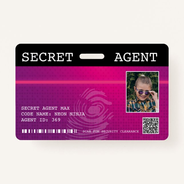 Badge Insigne d'espionnage de l'agent secret interactif  (Devant)