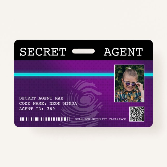 Badge Insigne d'espionnage de l'agent secret interactif  (Devant)