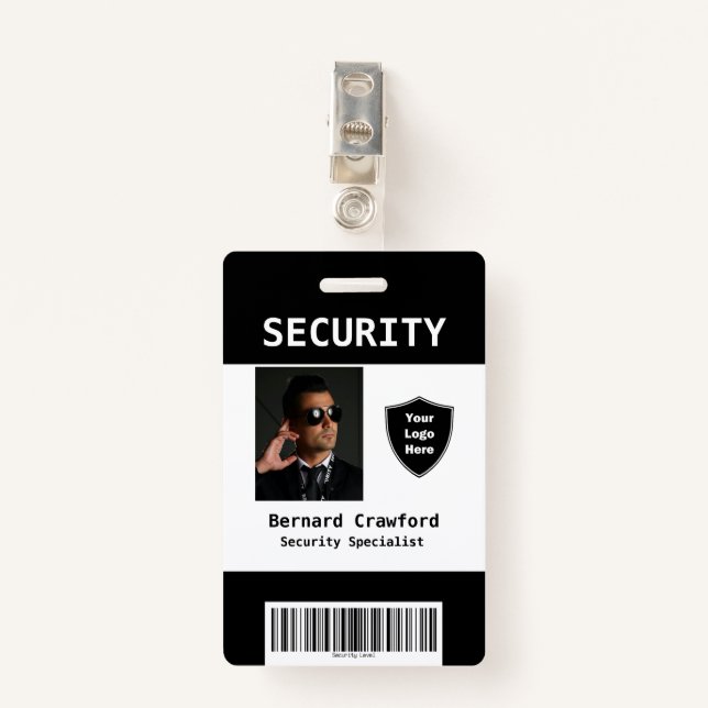 Badge Insigne d'identification personnel de sécurité per (Devant avec clip)