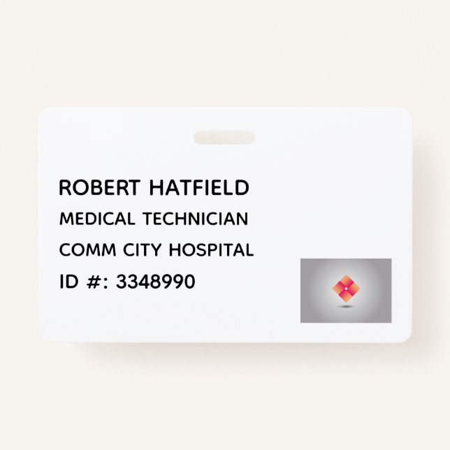 Badge Insigne d'identité Médicale de l'hôpital (Devant)