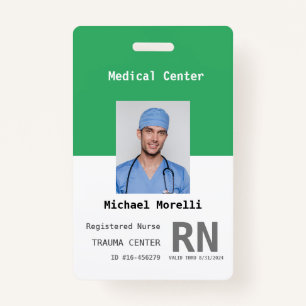 Badge Insigne d'identité photo de l'employé de l'hôpital