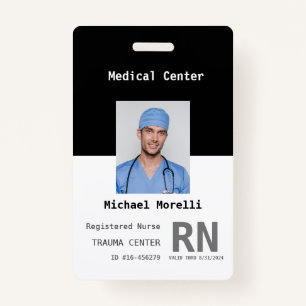 Badge Insigne d'identité photo de l'employé de l'hôpital