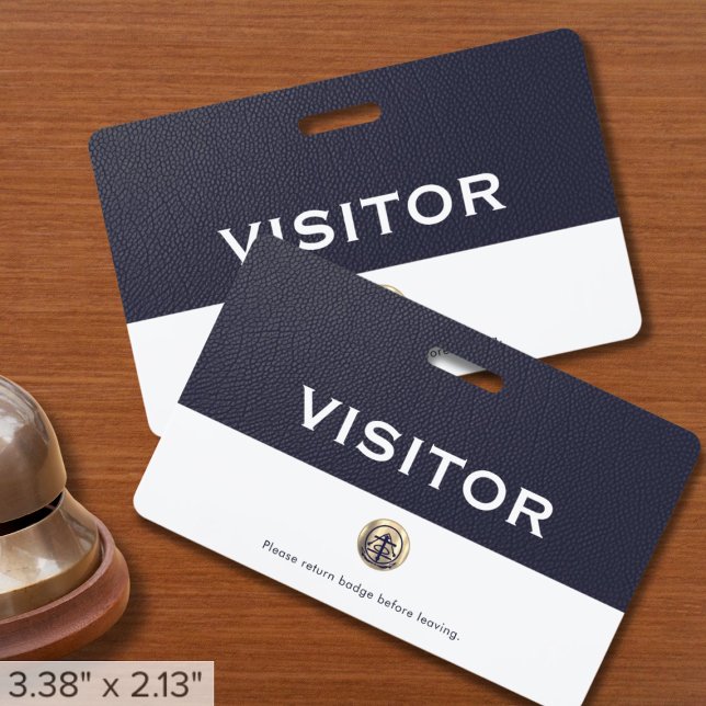 Badge Insigne du visiteur du logo de l'entreprise (Créateur téléchargé)
