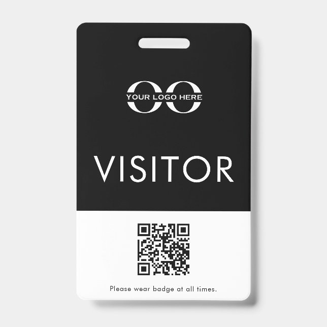 Badge Insigne du visiteur du logo de l'entreprise (Avant)