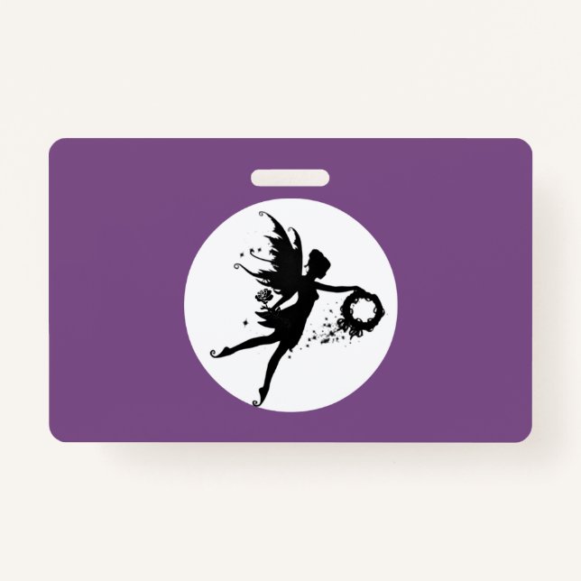 Badge Insigne en plastique de fées de Pleine lune - (Devant)