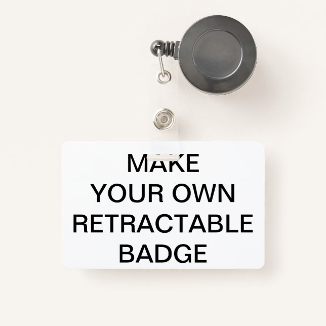 Badge INSIGNE et AGRAFE ESCAMOTABLES personnalisés par (Front with Retractable)