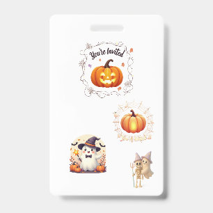 Badge Insigne Hauné Halloween Invitation
