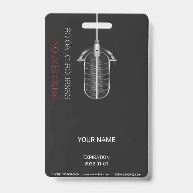 Badge Insigne microphone (Avant)