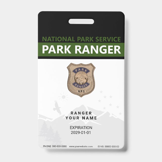 Badge Insigne Park Ranger (Front)