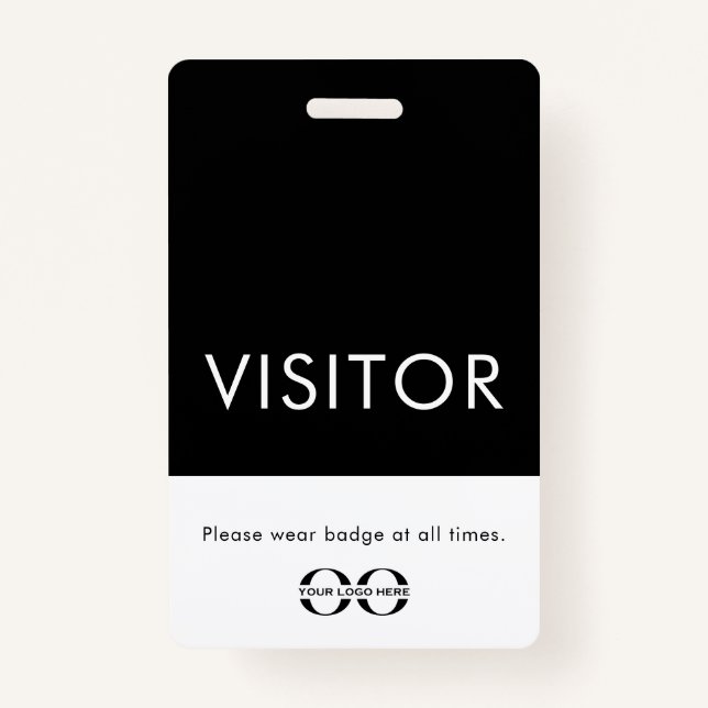 Badge Insigne personnalisé du visiteur de l'école avec l (Devant)