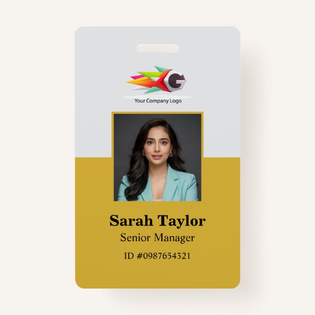Badge Insigne personnalisé pour l'employé d'entreprise (Devant)