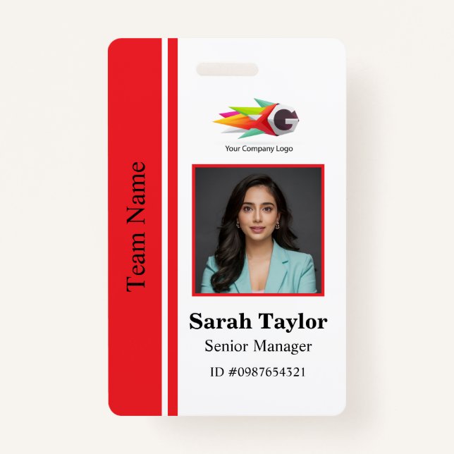 Badge Insigne personnalisé pour l'employé d'entreprise (Devant)
