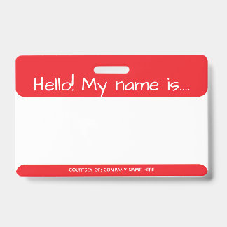 Badge Insigne rouge d'identification de visiteur