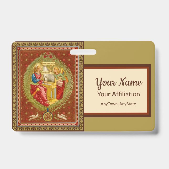 Badge Insigne St. Cecilia de Rome (SNV 36, Style 1) (Front)