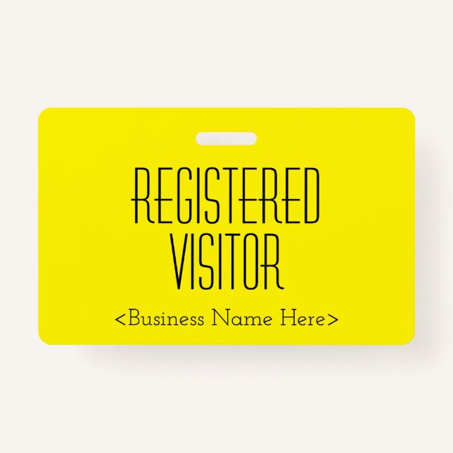 Badge Insigne tendance "VISITEUR INSCRIT" (Devant)