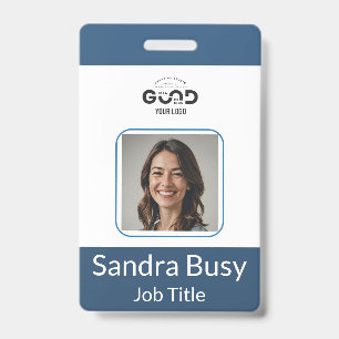 Badge Insigne vertical de l'ID employé d'entreprise pers