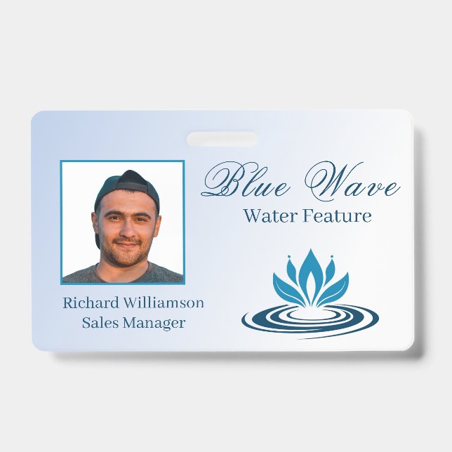 Badge Installation d'un élément d'eau Blue ID (Avant)