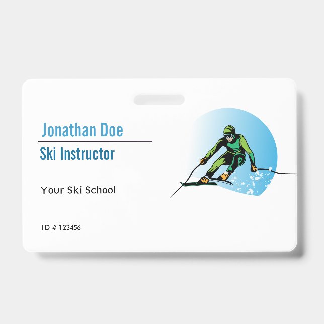 Badge Instructeur de ski (Face)