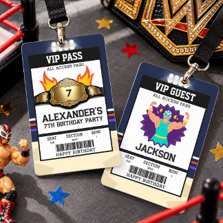 Badge Invité avec passeport VIP de fête d'anniversaire d
