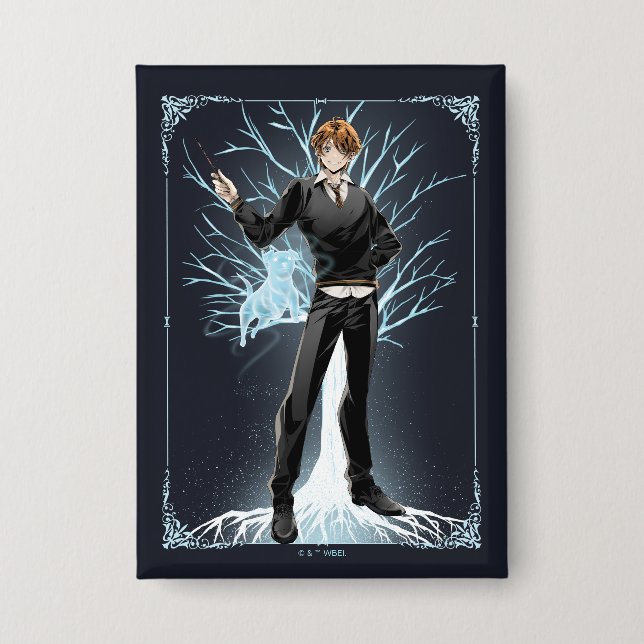 Badge Jack Russell Terrier Patronus d'Anime Ron Weasley (Recto)