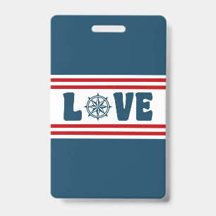Badge J'adore le design nautique