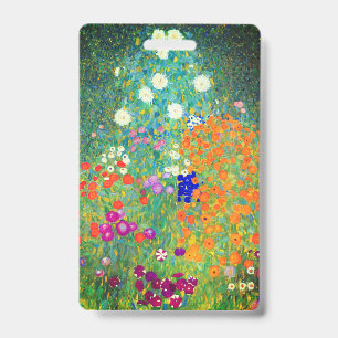 Badge Jardin aux fleurs Gustav Klimt