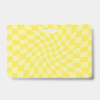 Jaune Pastel Citron Rétro Damier Déformé   