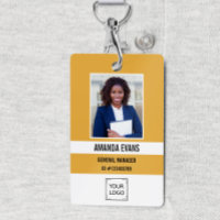 Jaune | Photo Logo de l'employé ou QR CODE Sécurit