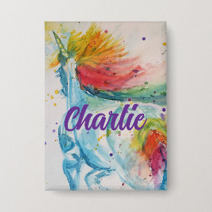 Badge Je Crois En Unicorns Sticker Rainbow Cute Girls