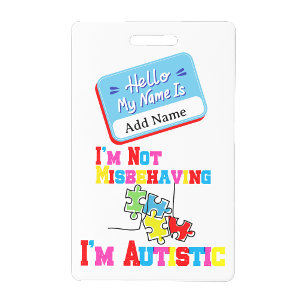Badge « Je ne me comporte pas mal, j'ai un trouble