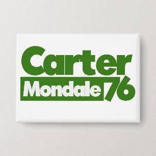 Badge Jimmy Carter 76 Carter Mondale rétro Politique