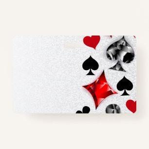Badge Joueur de poker Joueur de cartes de jouer costumes