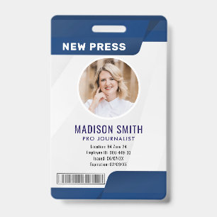 Badge Journaliste Passe Photo ID